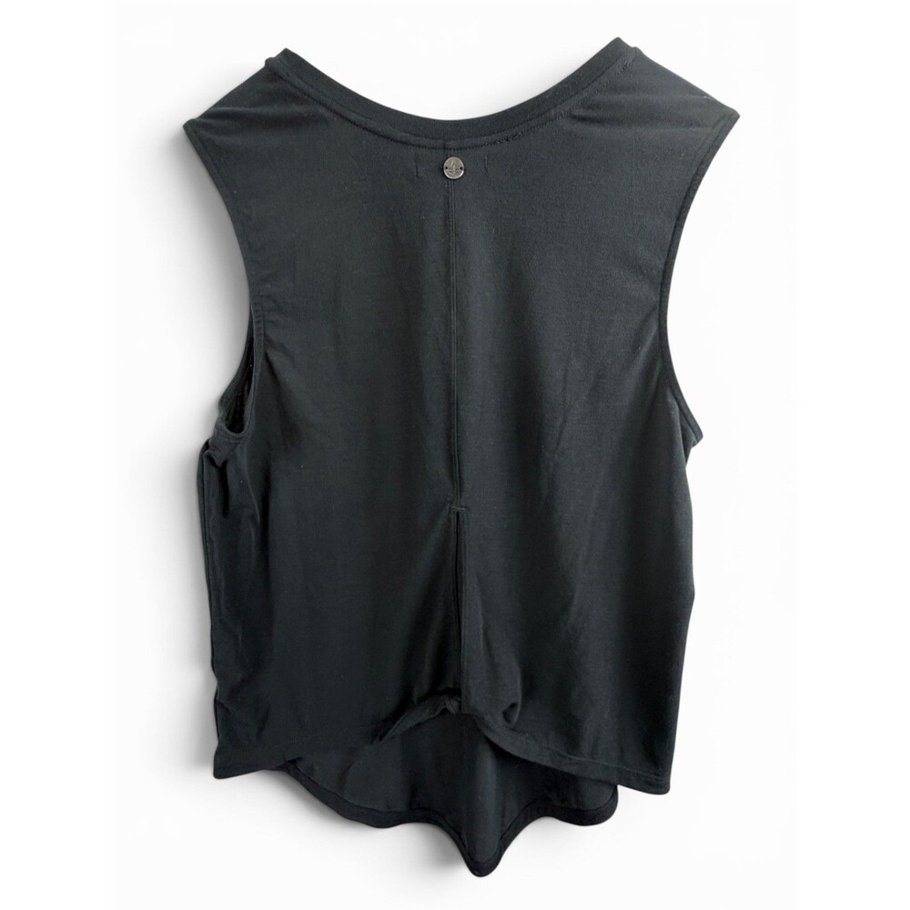 prana women’s medium black twist back sleeveless yoga tank top - Picture 2 of 6